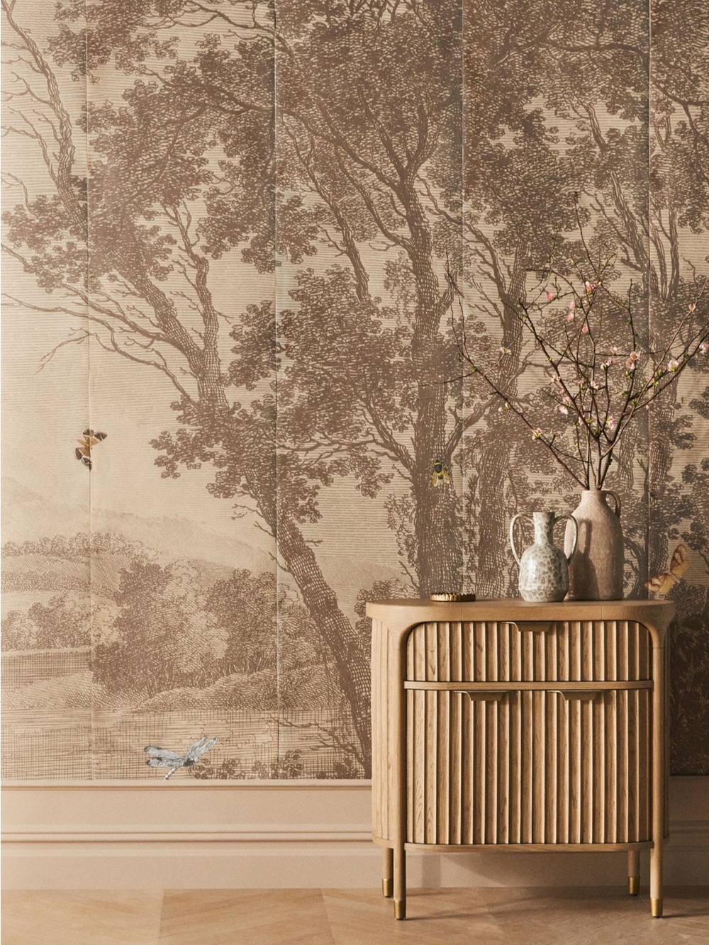 Anthropologie zephyr Tree Landscape Wall Mural